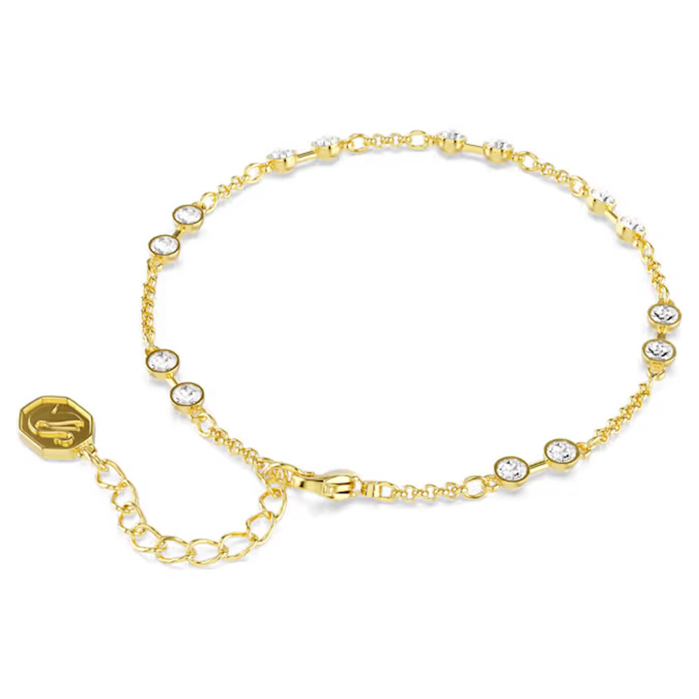 Swarovski Remix Collection strand, Round cut, clear, Rose gold-tone finish